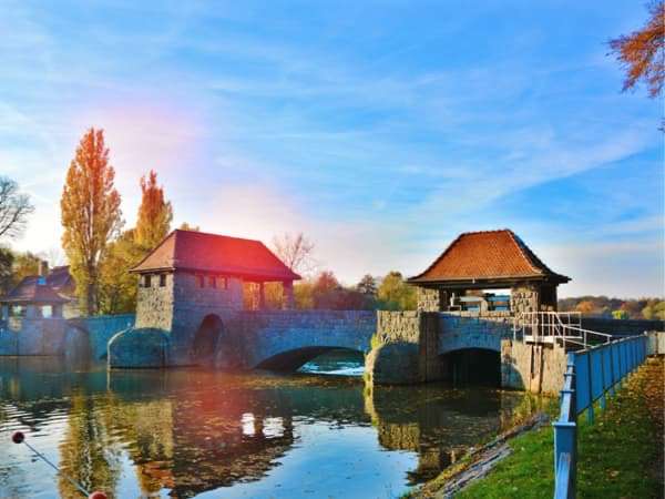 Palmengartenwehr Leipzig im Palmengarten während einer Leipzig Stadtrundfahrt